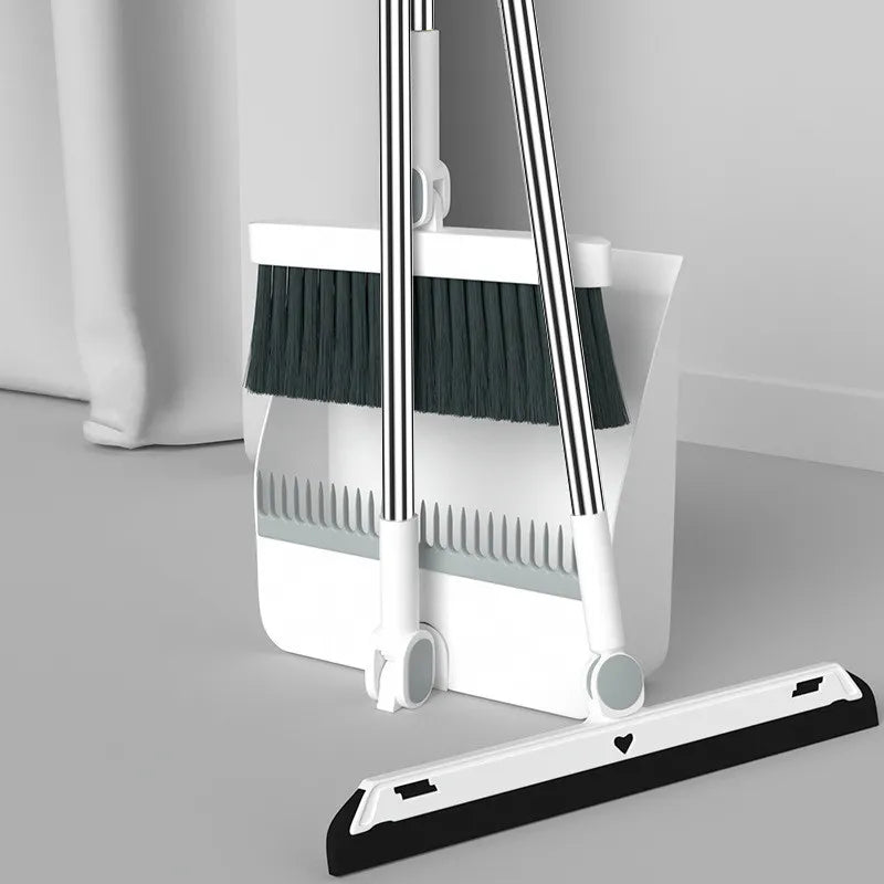 Broom and Scoop Set Folding Dustpan