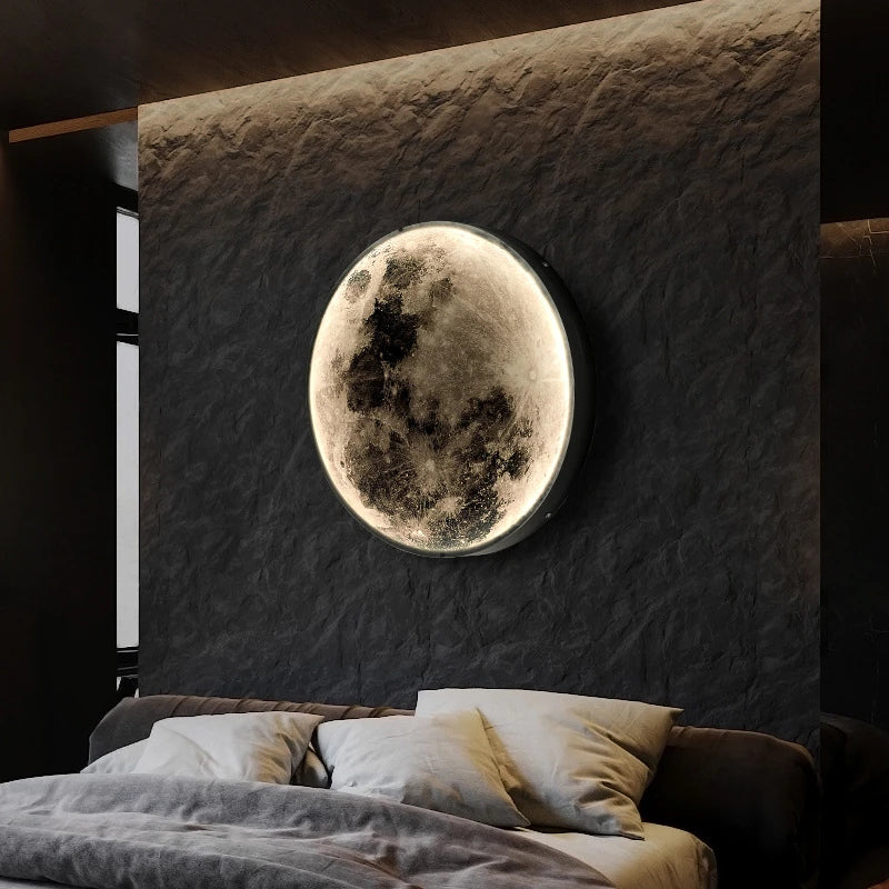 Nordic Minimalist Art Moon LED Wall Lamp